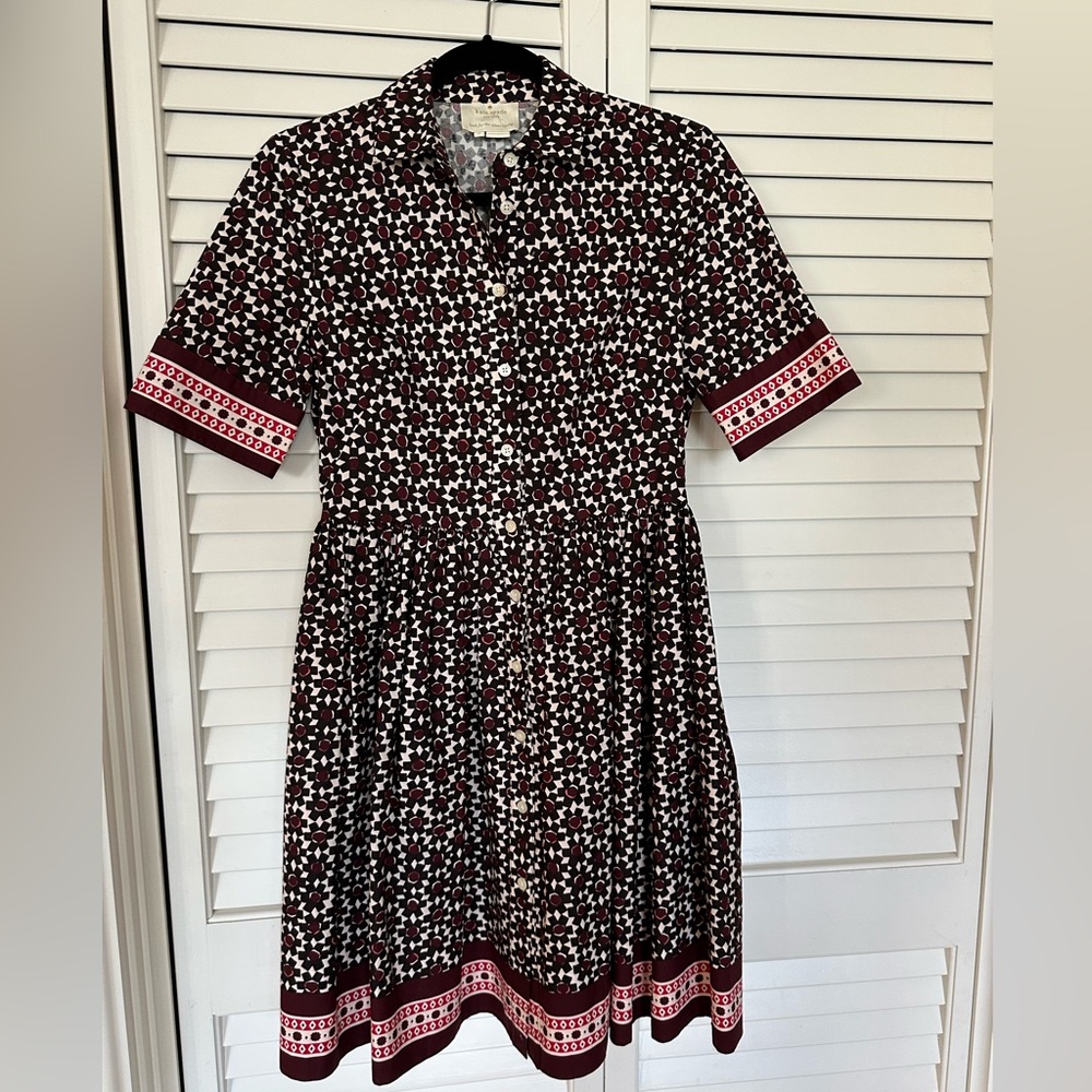 Kate Spade floral button up dress with pockets